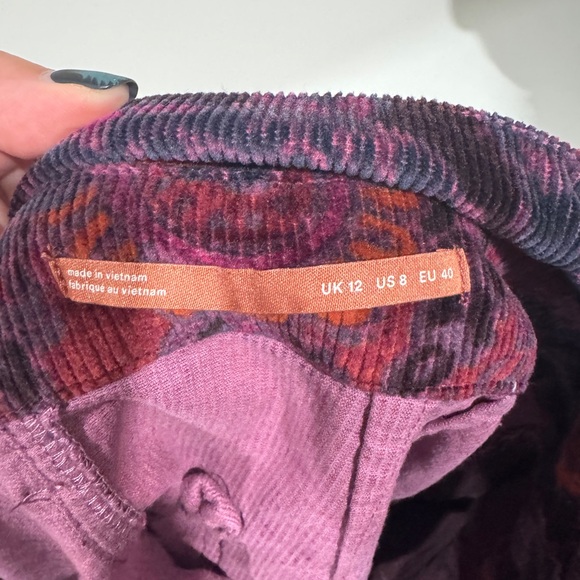 Pilcro Multicolor Corduroy Button-Front Mini Skirt - Picture 4 of 4